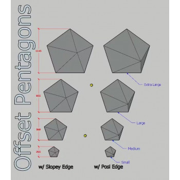 Offset Pentagons with Slopey Edge M (1) - Holds.fr